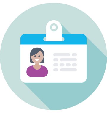 Öğrenci kartı vektör simgesi 