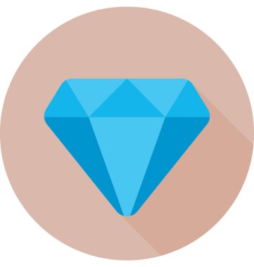 Elmas Düz Vektör Simgesi