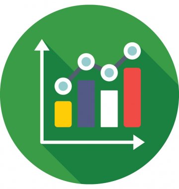 çubuk grafik vektör simgesi
