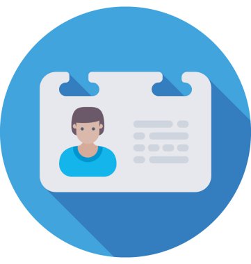 kimlik kartı vektör simgesi