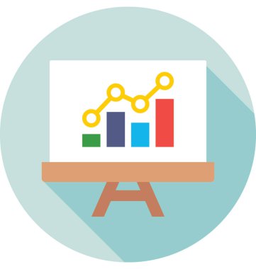 Grafik sunum vektör simgesi