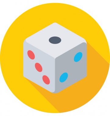 Zar düz vektör simgesi