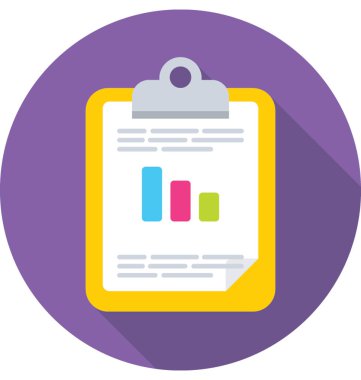 Grafik rapor vektör simgesi 