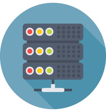 Sunucu Düz Vektör Simgesi