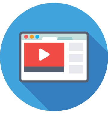 Video akış vektör simgesi