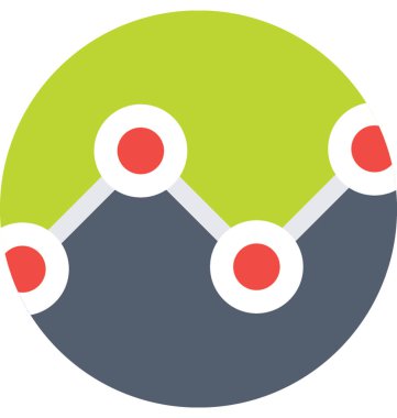 Çizgi grafik vektör simgesi