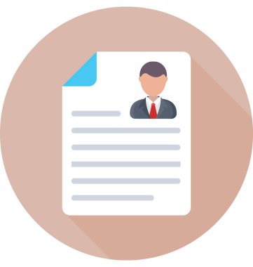 İş profil vektör simgesi