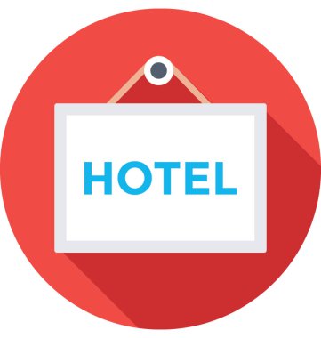 Hotel tabela vektör simgesi