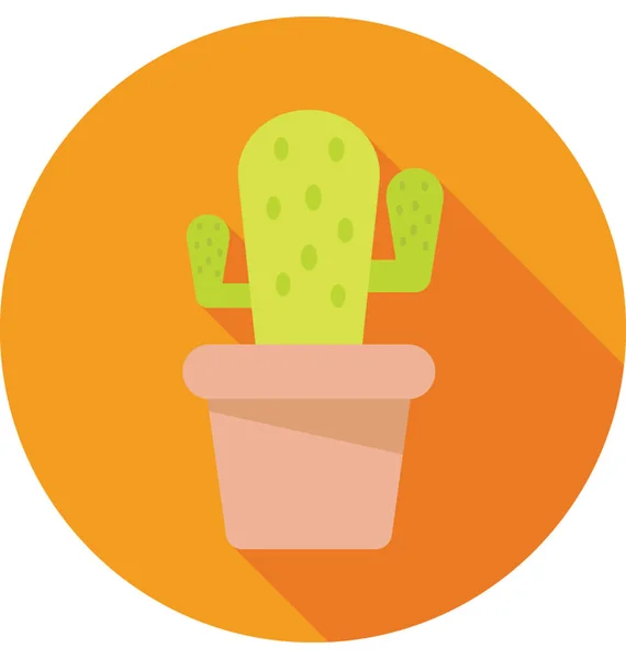 Cactus Planta Vector Icono — Vector de stock