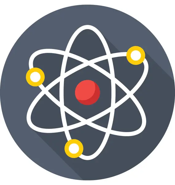 Atom Flat Vector Icon — Stock Vector