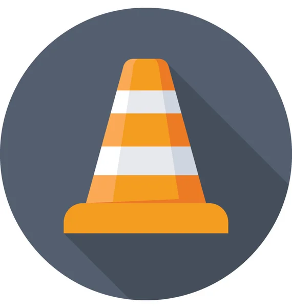 Traffic Cone Vector Icon — Stock Vector