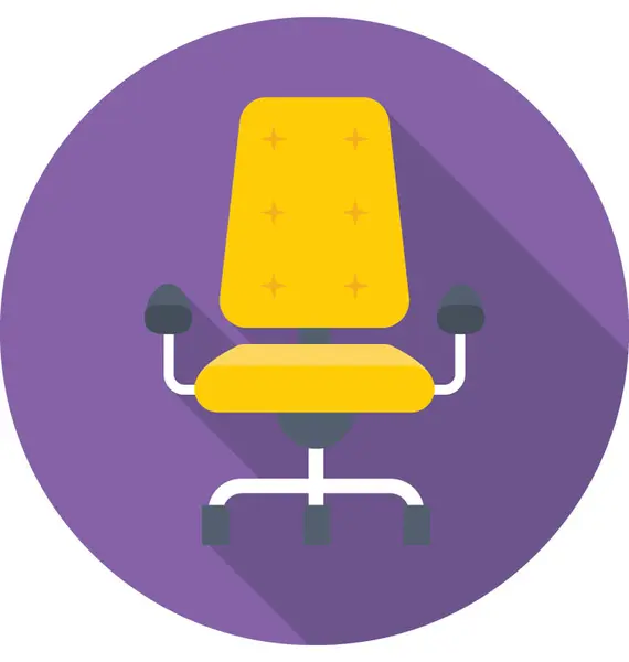 Otočná Židle Vektorové Ikony — Stockový vektor