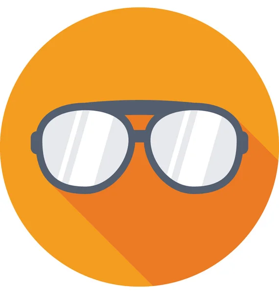 Icono Vector Plano Gafas — Vector de stock