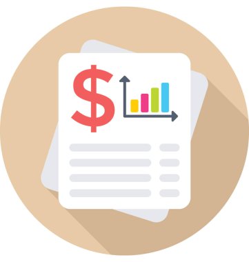 Hisse senedi rapor vektör simgesi