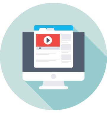 Online Video vektör simgesi
