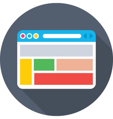 Web düzen vektör simgesi 