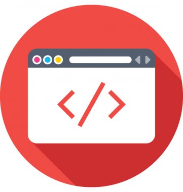 HTML kodlama vektör simgesi