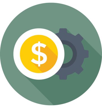 Ekonomik düz vektör simgesi