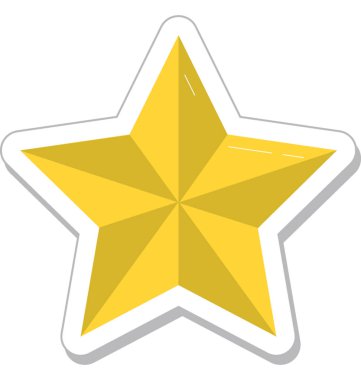 yıldız düz vektör simgesi 