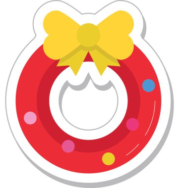 Çelenk Düz Vektör Simgesi 