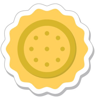 çerez düz vektör simgesi