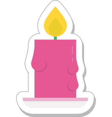 Mum Düz Vektör Simgesi