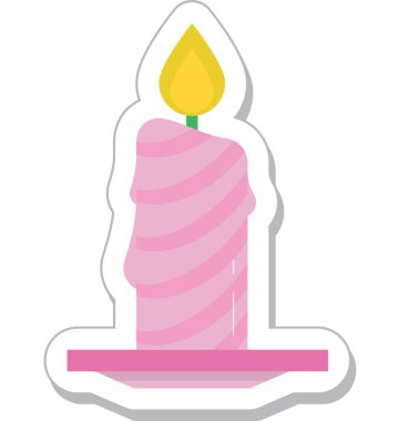 Mum Düz Vektör Simgesi 