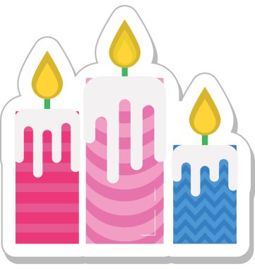 Mumlar düz vektör simgesi 