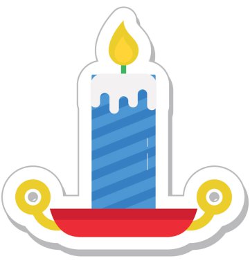 Mum Düz Vektör Simgesi 