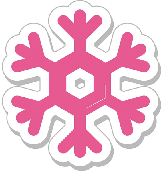 Νιφάδα Χιονιού Εικονίδιο Του Φορέα — Διανυσματικό Αρχείο