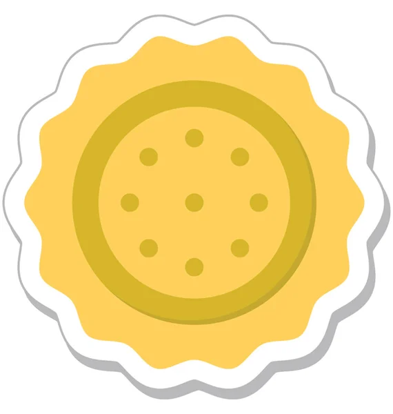 Cookie Platte Vector Icon — Stockvector