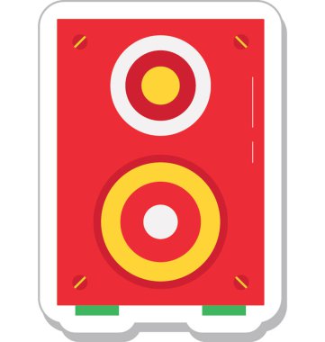 Hoparlör Düz Vektör Simgesi