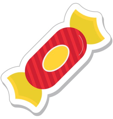 şeker düz vektör simgesi 