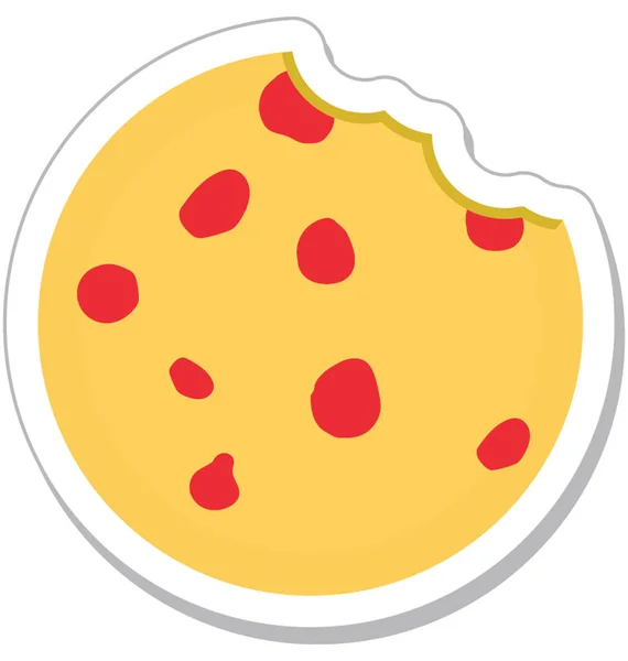 Biscuit Platte Vector Icon — Stockvector