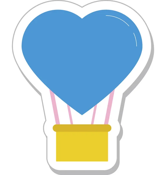 Heart Balloon Vector Icon — Stock Vector
