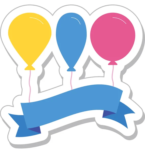 Globos Vector Plano Icono — Archivo Imágenes Vectoriales