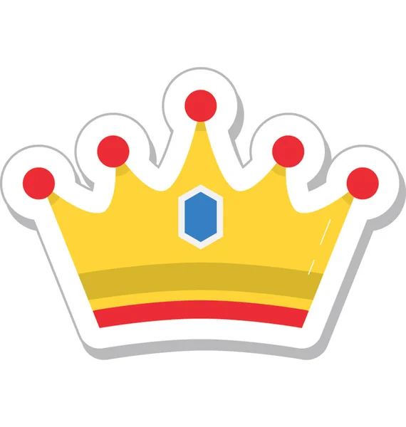 Crown Flat Vector Icon — Stock Vector