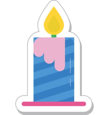 Mum Düz Vektör Simgesi