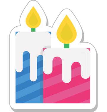 Mum Düz Vektör Simgesi