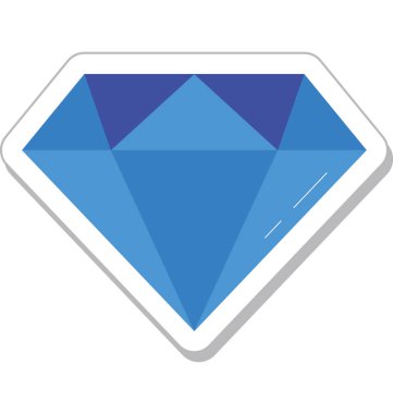 Elmas Düz Vektör Simgesi 