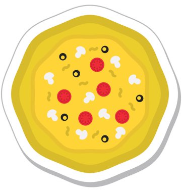 Bisküvi düz vektör simgesi 