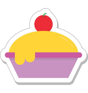 Küp kek vektör simgesi