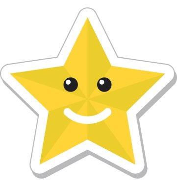 yıldız düz vektör simgesi 