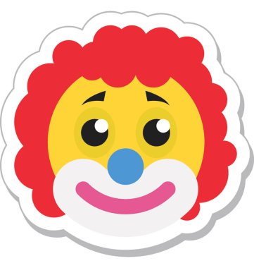 Palyaço düz vektör simgesi 