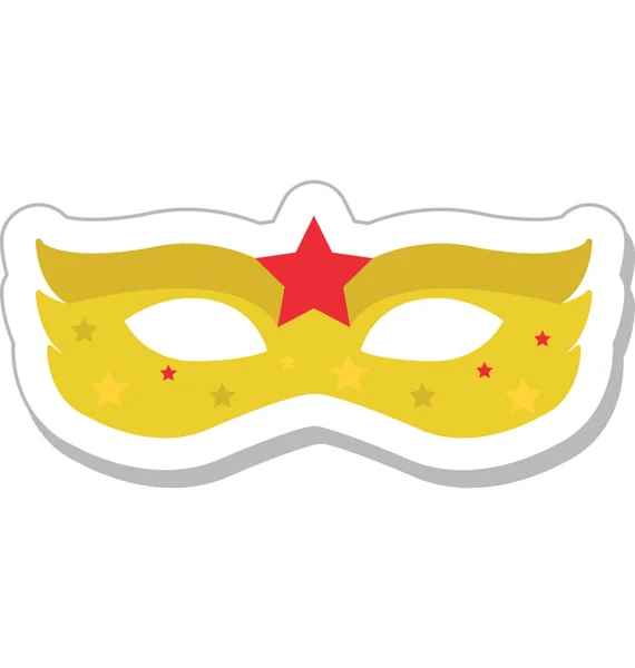 Carnaval Ícone Vetor Máscara — Vetor de Stock