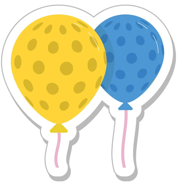 Balloons Flat Vector Icon — Stock Vector