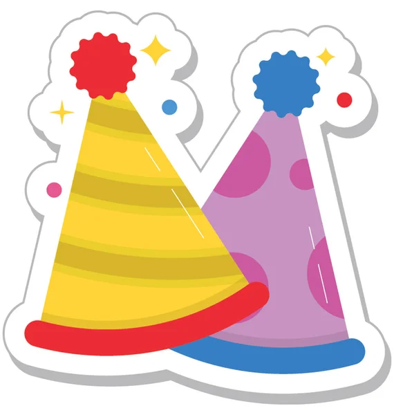 Cumpleaños Cap Vector Icono — Archivo Imágenes Vectoriales