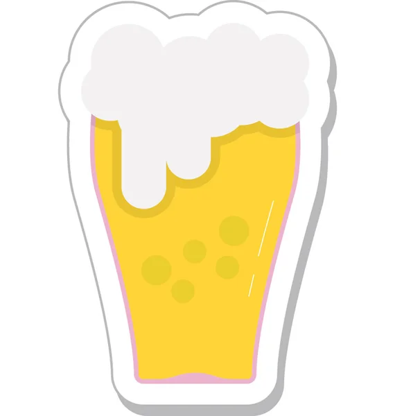 Beer Pint Vector Icon — Stock Vector