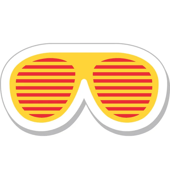 Gafas Vector Plano Icono — Vector de stock