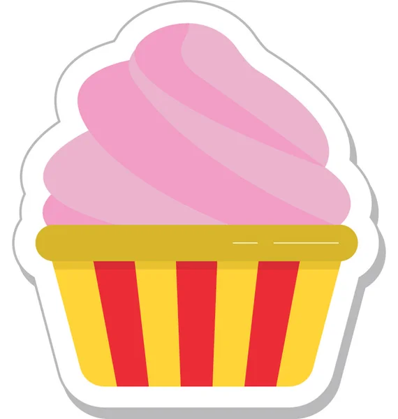 Muffin Flat Vector Icon — Stock Vector